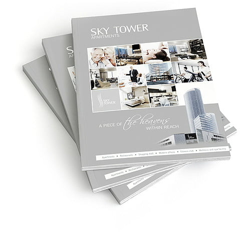 Zlecenie graficzne na katalog firmowy Sky Tower we Wrocławiu